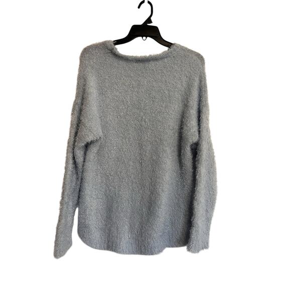 Rampage Sweater Soft Fuzzy Long Sleeves Womens Size 2XL Color Blue Gray - Picture 2 of 4